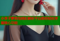 小李子萝莉岛精彩解析平台助你轻松掌握核心功能