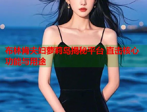 布林肯夫妇萝莉岛揭秘平台 直击核心功能与用途  第2张